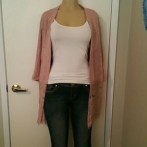 NWT rose colored cardigan